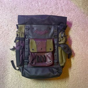 Heroes and Villains Batman v Joker leather backpack.